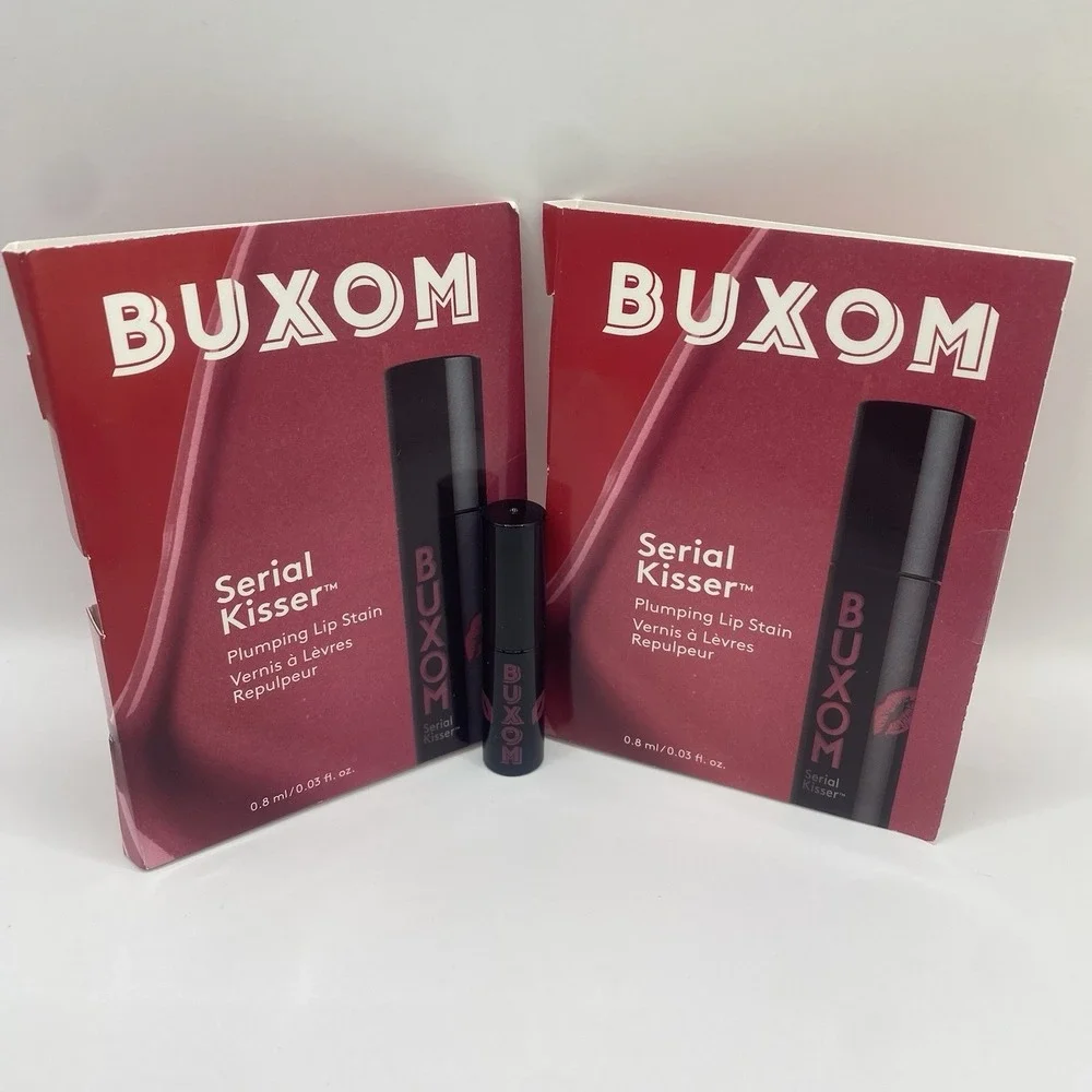 2x BUXOM Serial Kisser Plumping Lip Stain Mini Lipstick Pucker Up Dolly New